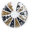 Slika izdelka Kamenčki v kolesu zlate in črne barve 270 kom